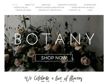 Tablet Screenshot of botanyflowers.ca